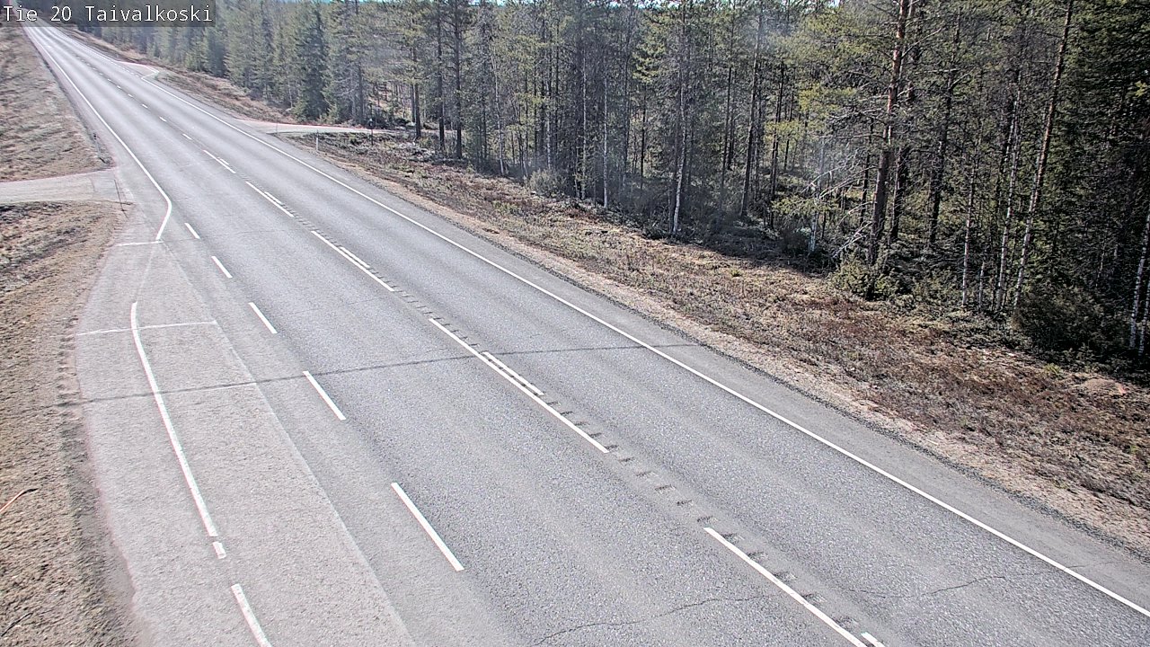Weather Camera Image Road 20 Taivalkoski, Taivalkoski, Pohjois-Pohjanmaa