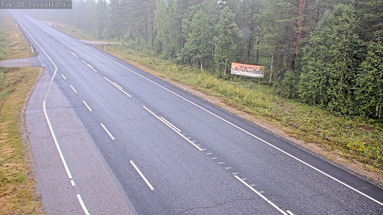 Weather Camera Image Road 20 Taivalkoski, Taivalkoski, Pohjois-Pohjanmaa