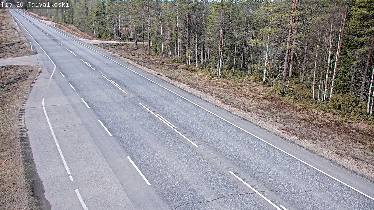 Weather Camera Image Road 20 Taivalkoski, Taivalkoski, Pohjois-Pohjanmaa