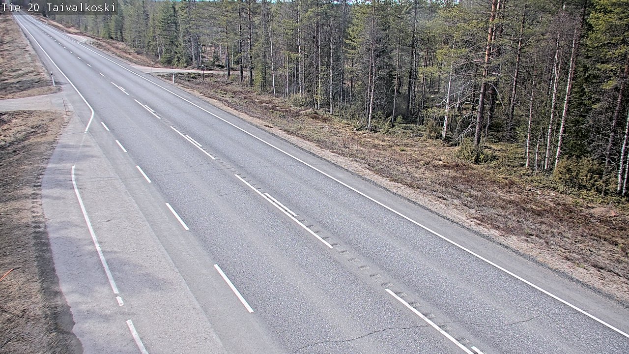 Weather Camera Image Road 20 Taivalkoski, Taivalkoski, Pohjois-Pohjanmaa