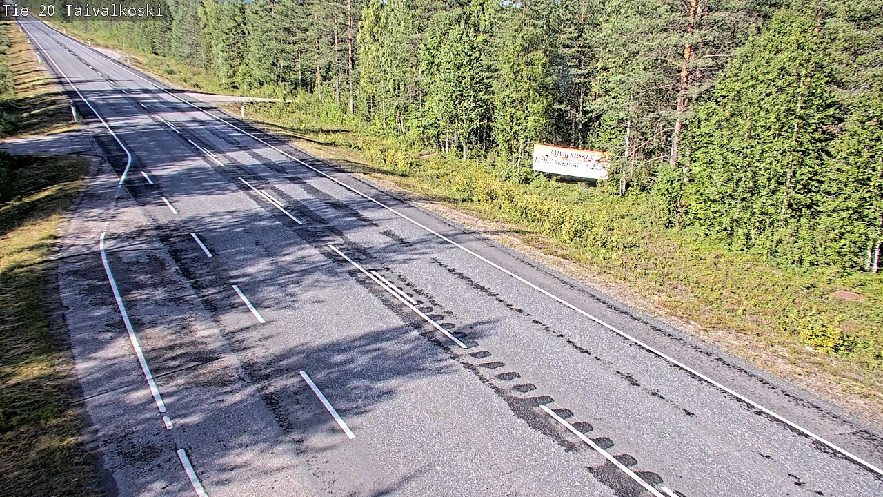 Weather Camera Image Road 20 Taivalkoski, Taivalkoski, Pohjois-Pohjanmaa