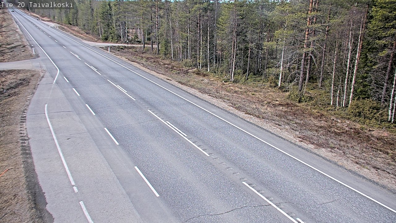 Weather Camera Image Road 20 Taivalkoski, Taivalkoski, Pohjois-Pohjanmaa