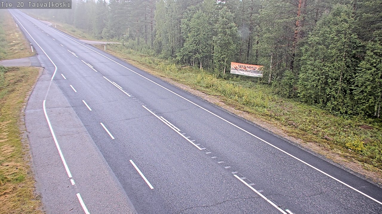 Weather Camera Image Road 20 Taivalkoski, Taivalkoski, Pohjois-Pohjanmaa