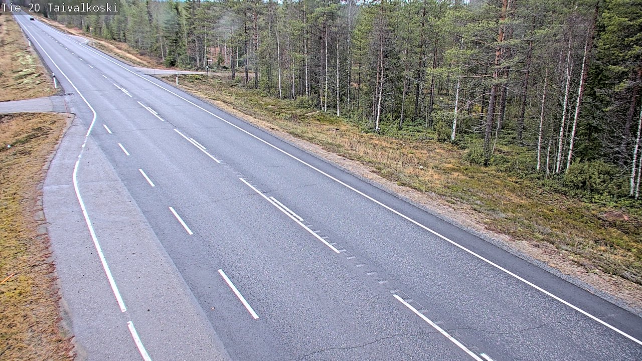 Weather Camera Image Väg 20 Taivalkoski, Taivalkoski, Pohjois-Pohjanmaa