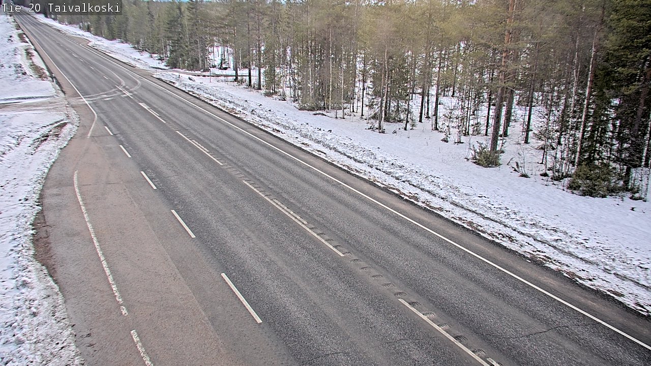 Weather Camera Image Väg 20 Taivalkoski, Taivalkoski, Pohjois-Pohjanmaa