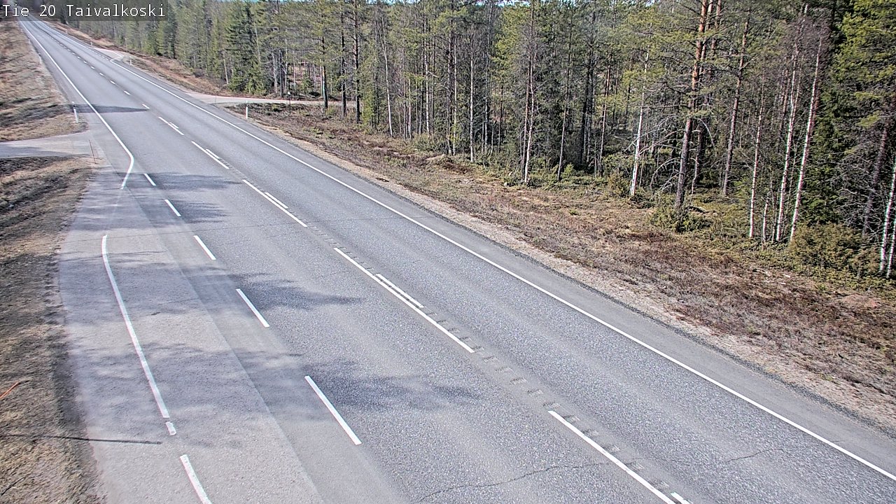 Weather Camera Image Road 20 Taivalkoski, Taivalkoski, Pohjois-Pohjanmaa