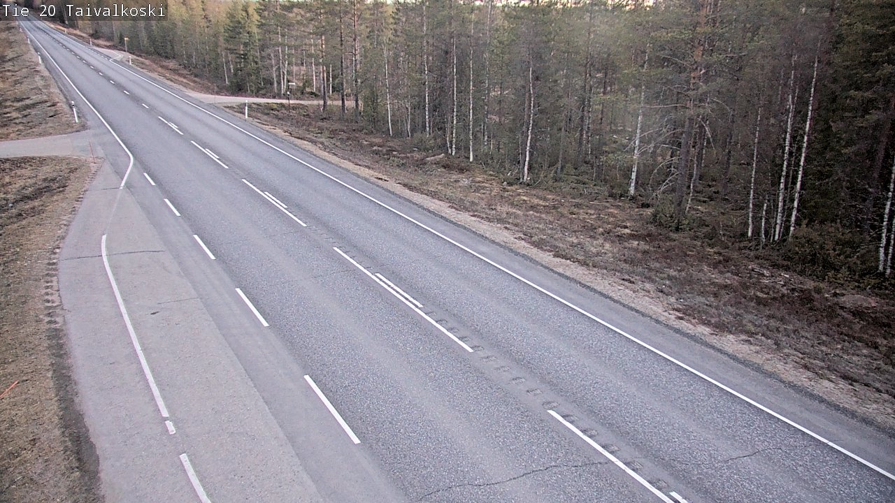 Weather Camera Image Road 20 Taivalkoski, Taivalkoski, Pohjois-Pohjanmaa