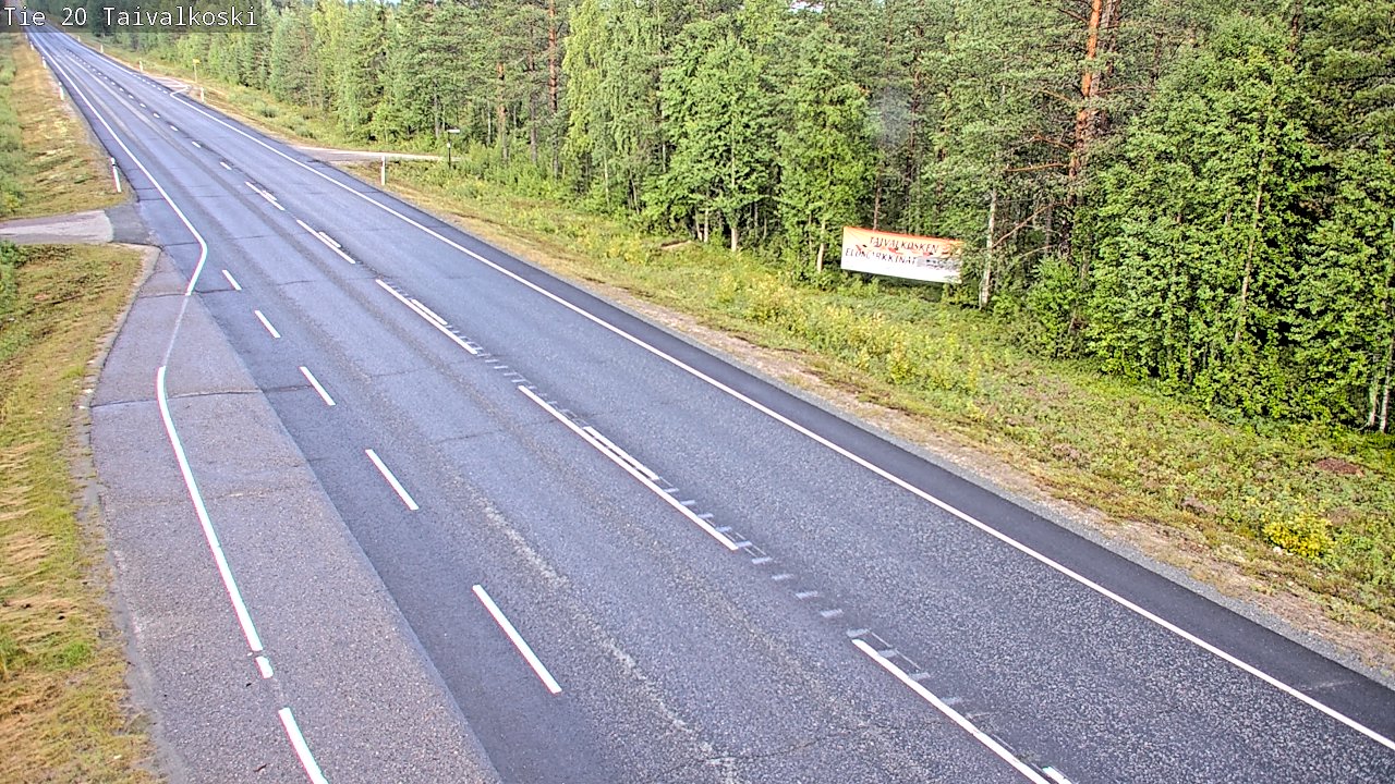 Weather Camera Image Road 20 Taivalkoski, Taivalkoski, Pohjois-Pohjanmaa