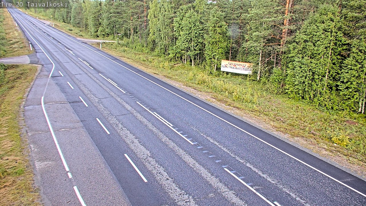Weather Camera Image Road 20 Taivalkoski, Taivalkoski, Pohjois-Pohjanmaa
