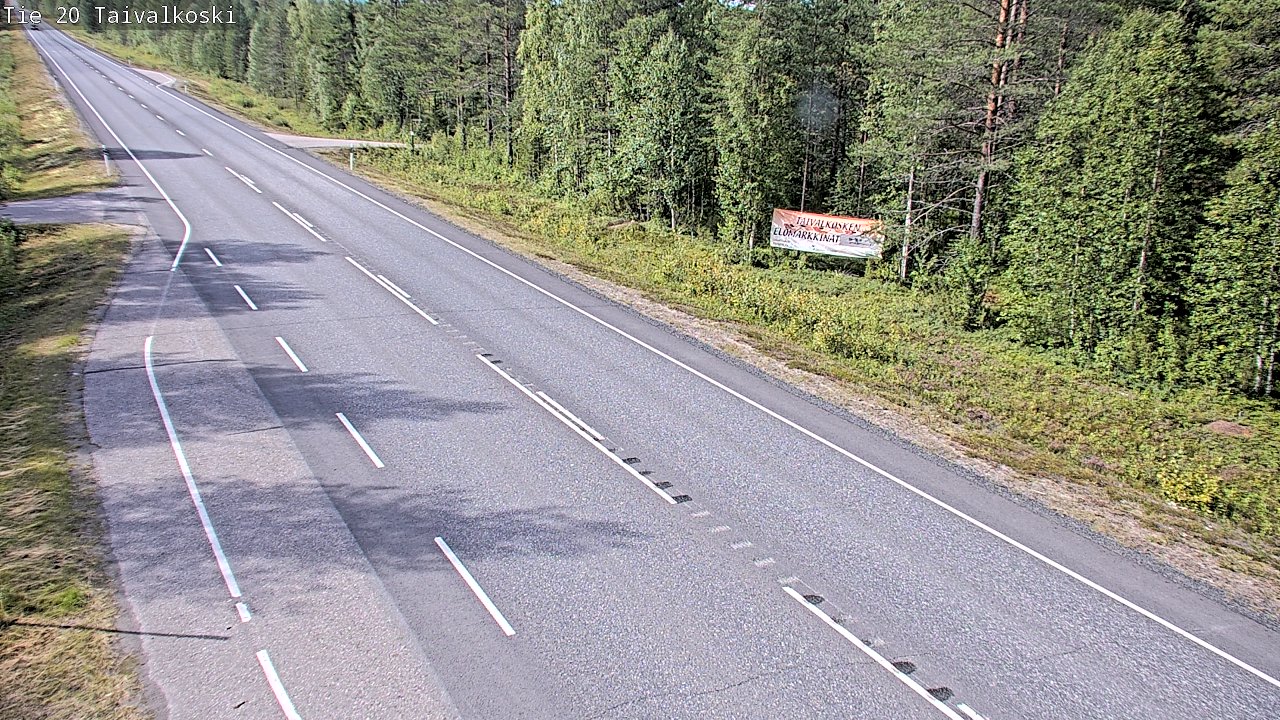 Weather Camera Image Road 20 Taivalkoski, Taivalkoski, Pohjois-Pohjanmaa