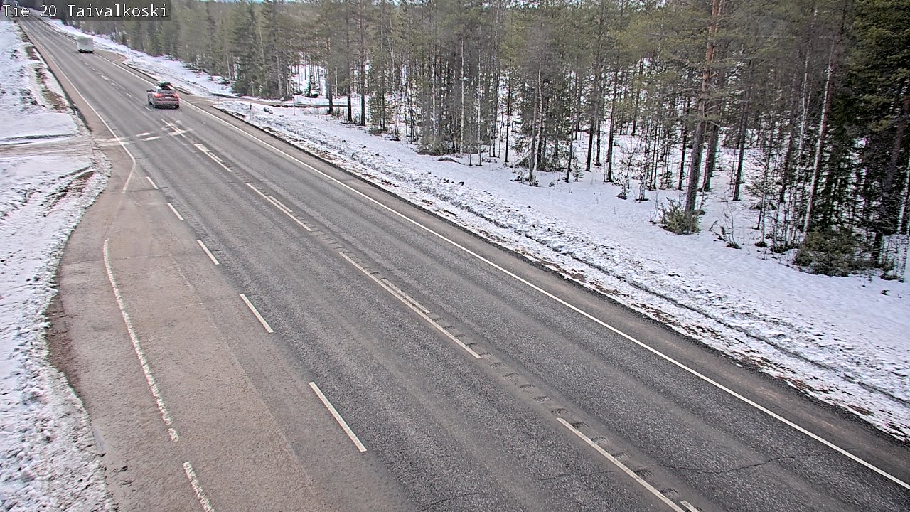 Weather Camera Image Väg 20 Taivalkoski, Taivalkoski, Pohjois-Pohjanmaa