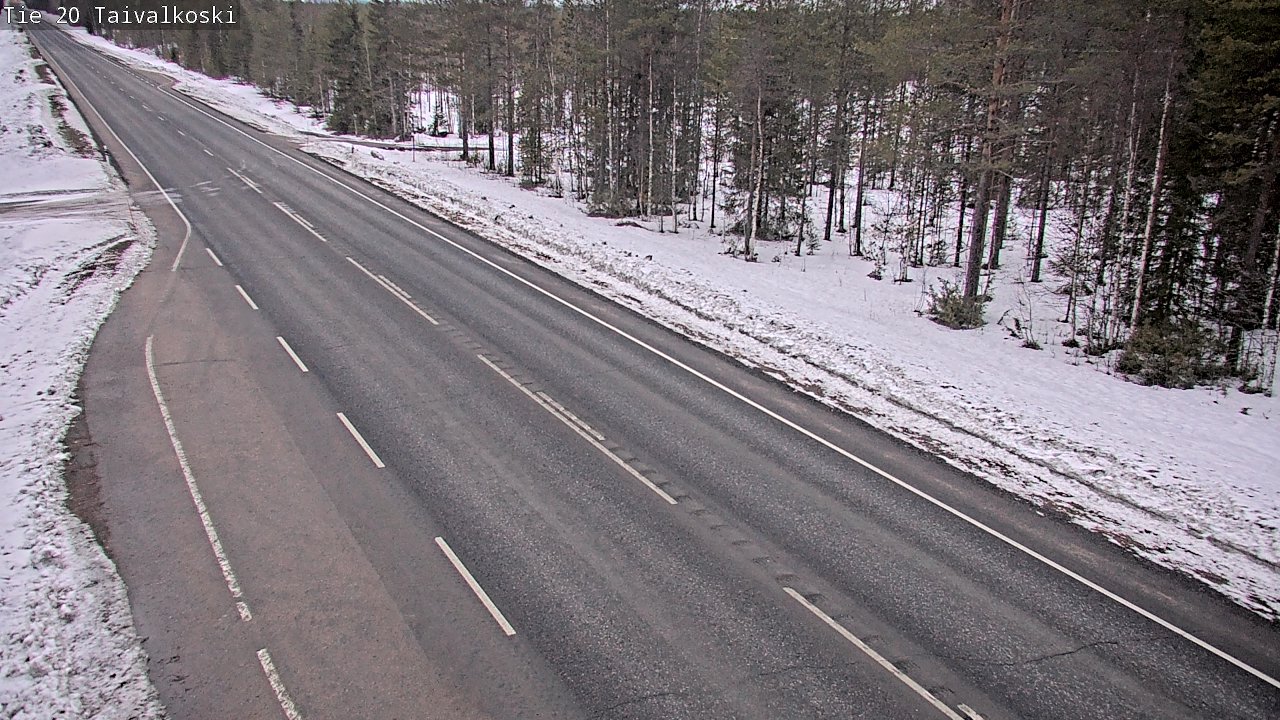 Weather Camera Image Väg 20 Taivalkoski, Taivalkoski, Pohjois-Pohjanmaa