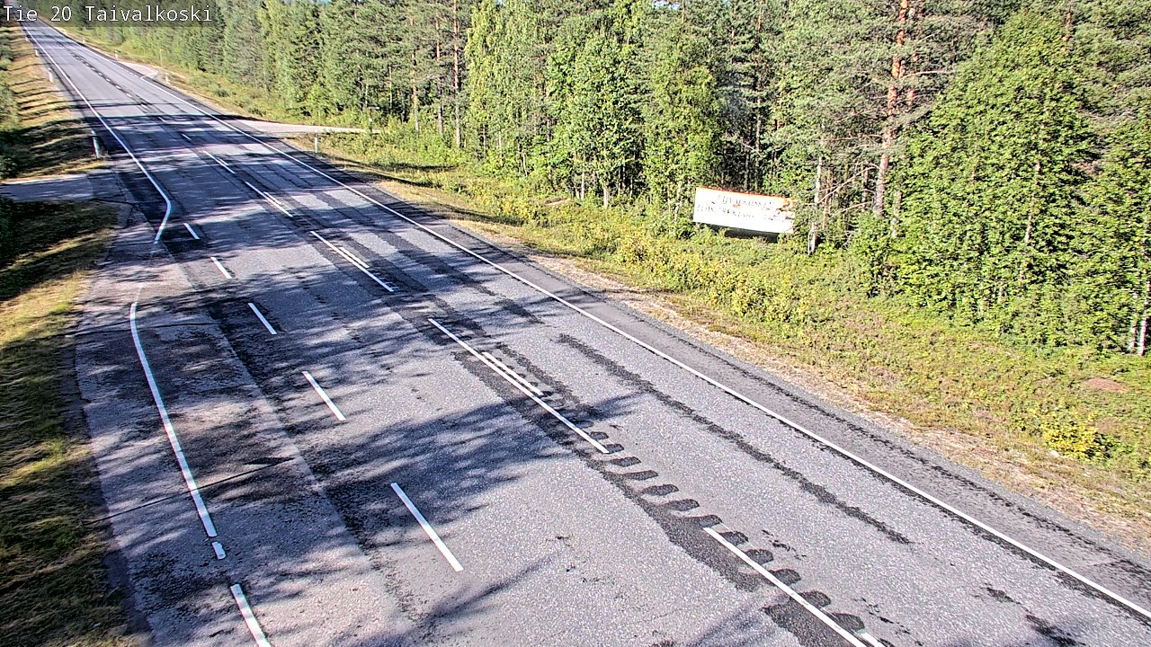 Weather Camera Image Road 20 Taivalkoski, Taivalkoski, Pohjois-Pohjanmaa