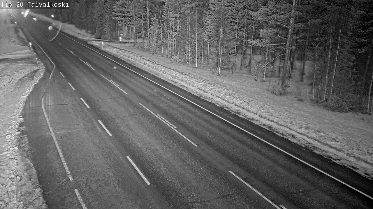 Weather Camera Image Väg 20 Taivalkoski, Taivalkoski, Pohjois-Pohjanmaa