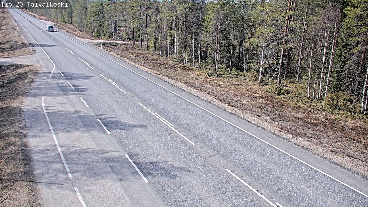 Weather Camera Image Väg 20 Taivalkoski, Taivalkoski, Pohjois-Pohjanmaa