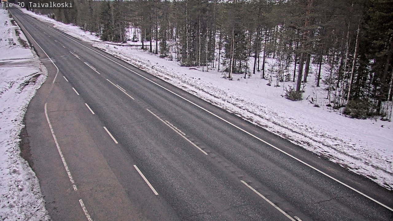 Weather Camera Image Väg 20 Taivalkoski, Taivalkoski, Pohjois-Pohjanmaa
