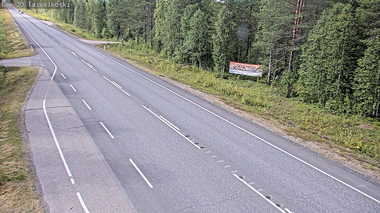 Weather Camera Image Road 20 Taivalkoski, Taivalkoski, Pohjois-Pohjanmaa