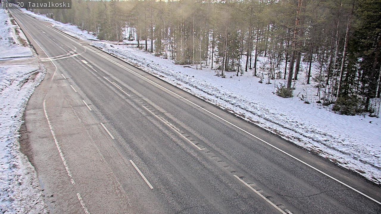 Weather Camera Image Väg 20 Taivalkoski, Taivalkoski, Pohjois-Pohjanmaa
