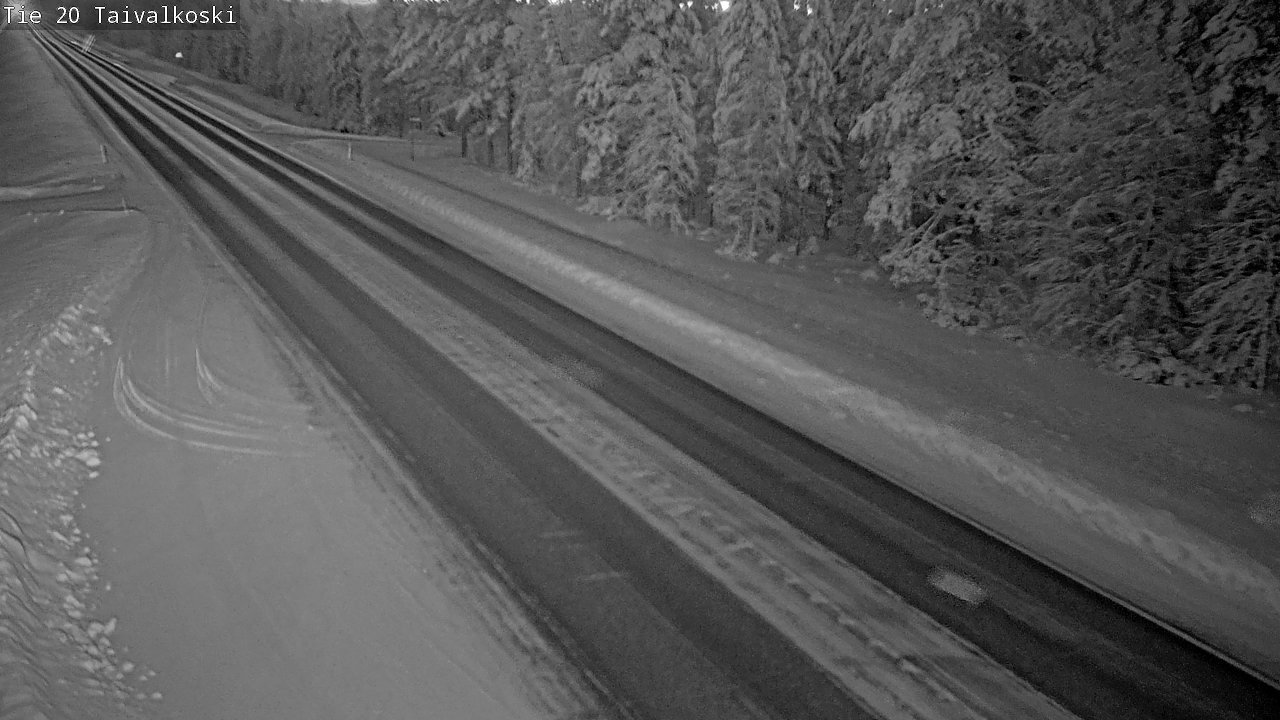 Weather Camera Image Väg 20 Taivalkoski, Taivalkoski, Pohjois-Pohjanmaa