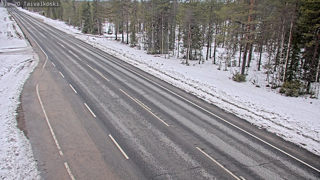 Weather Camera Image Väg 20 Taivalkoski, Taivalkoski, Pohjois-Pohjanmaa