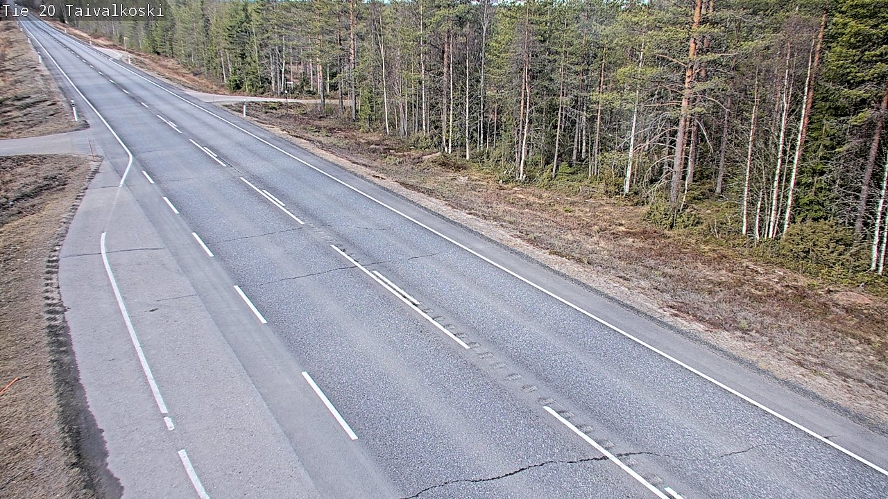 Weather Camera Image Road 20 Taivalkoski, Taivalkoski, Pohjois-Pohjanmaa