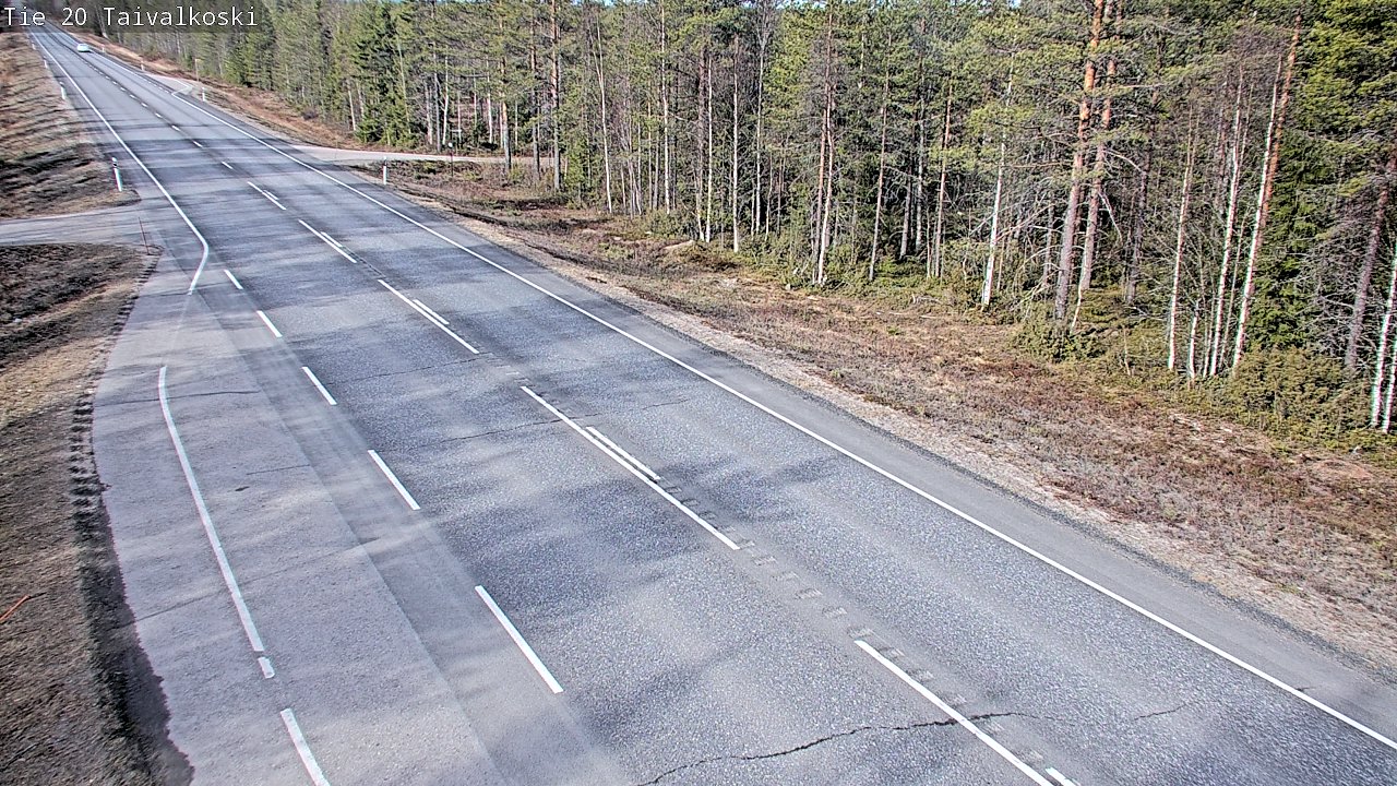 Weather Camera Image Road 20 Taivalkoski, Taivalkoski, Pohjois-Pohjanmaa
