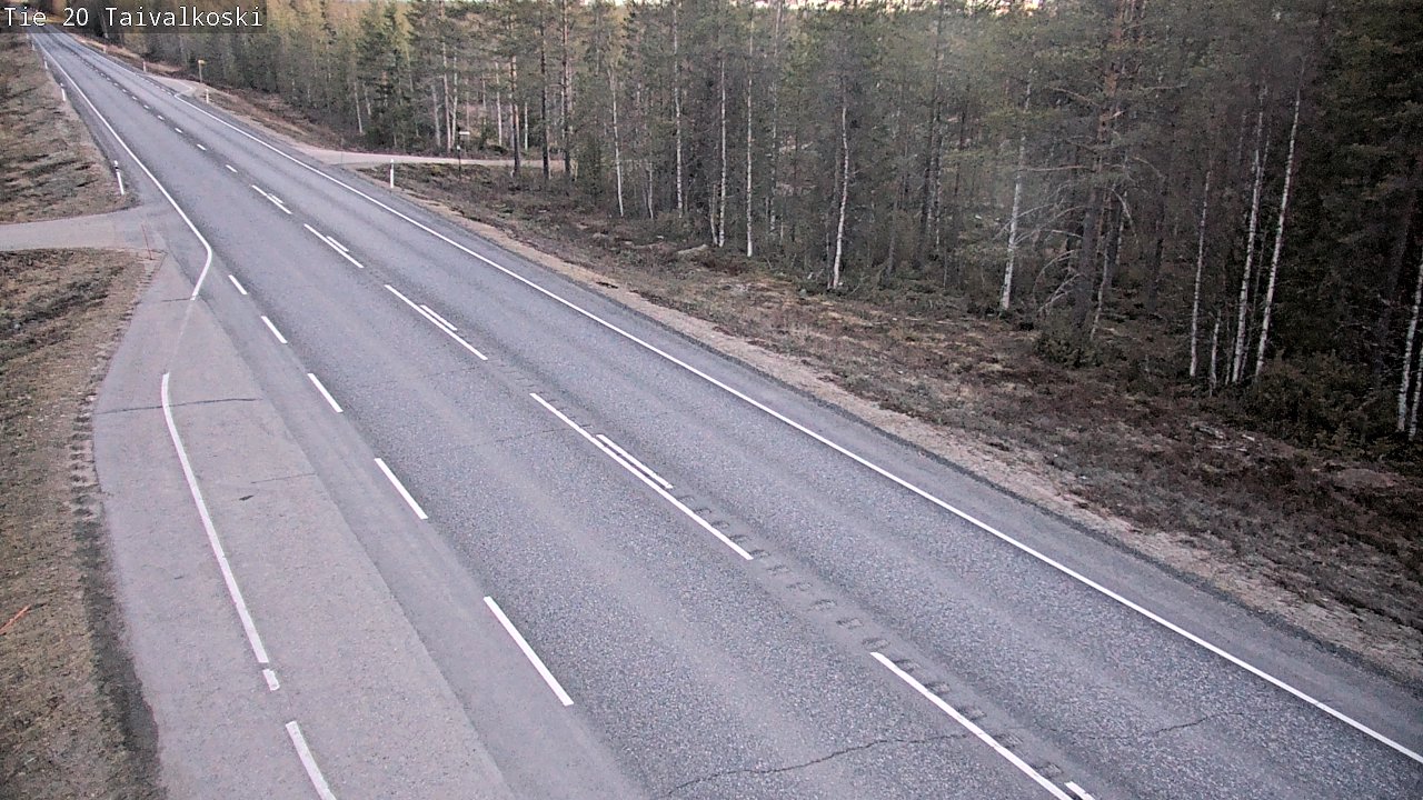 Weather Camera Image Road 20 Taivalkoski, Taivalkoski, Pohjois-Pohjanmaa