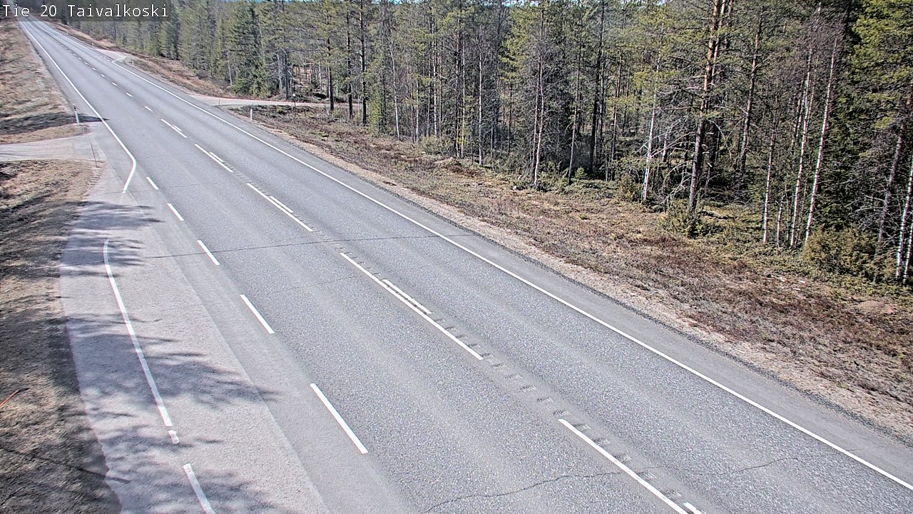 Weather Camera Image Road 20 Taivalkoski, Taivalkoski, Pohjois-Pohjanmaa