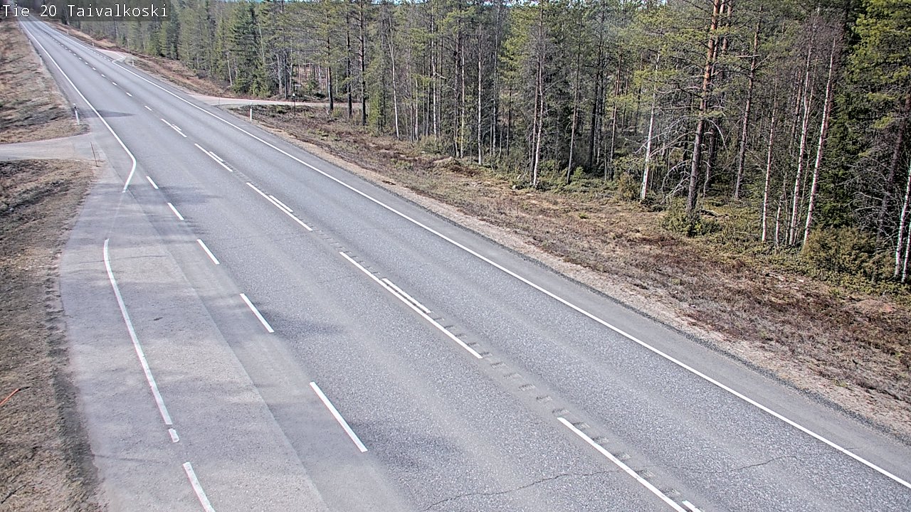 Weather Camera Image Väg 20 Taivalkoski, Taivalkoski, Pohjois-Pohjanmaa