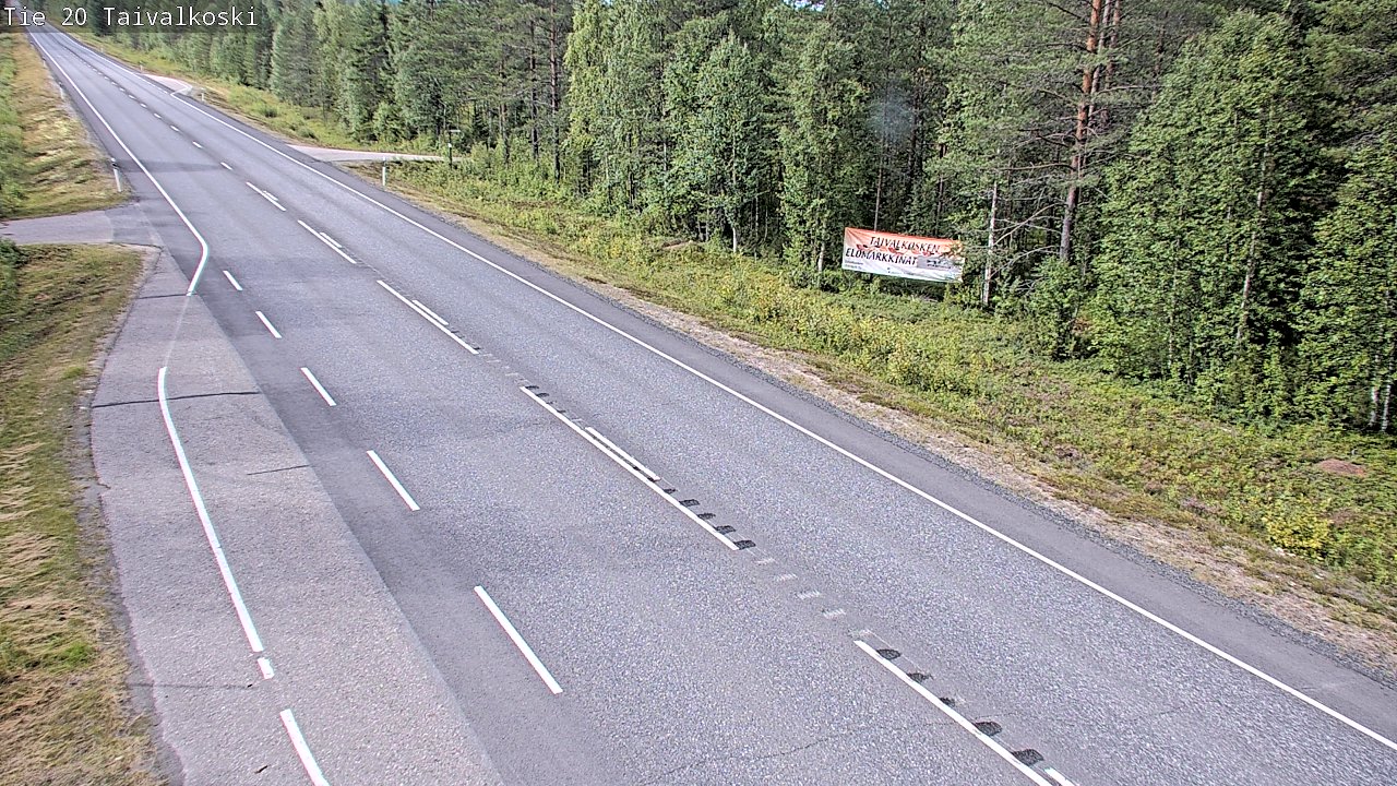 Weather Camera Image Road 20 Taivalkoski, Taivalkoski, Pohjois-Pohjanmaa