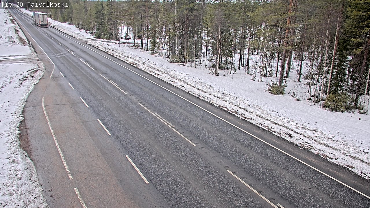 Weather Camera Image Väg 20 Taivalkoski, Taivalkoski, Pohjois-Pohjanmaa