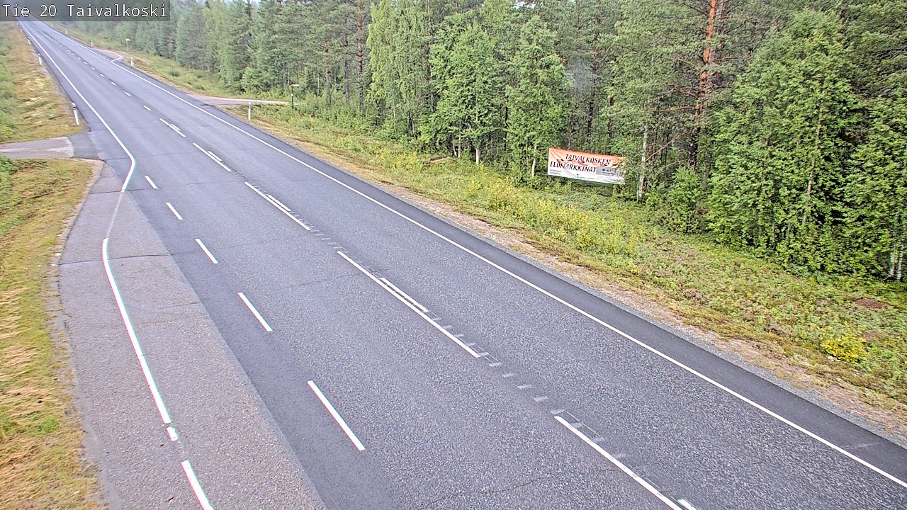 Weather Camera Image Road 20 Taivalkoski, Taivalkoski, Pohjois-Pohjanmaa