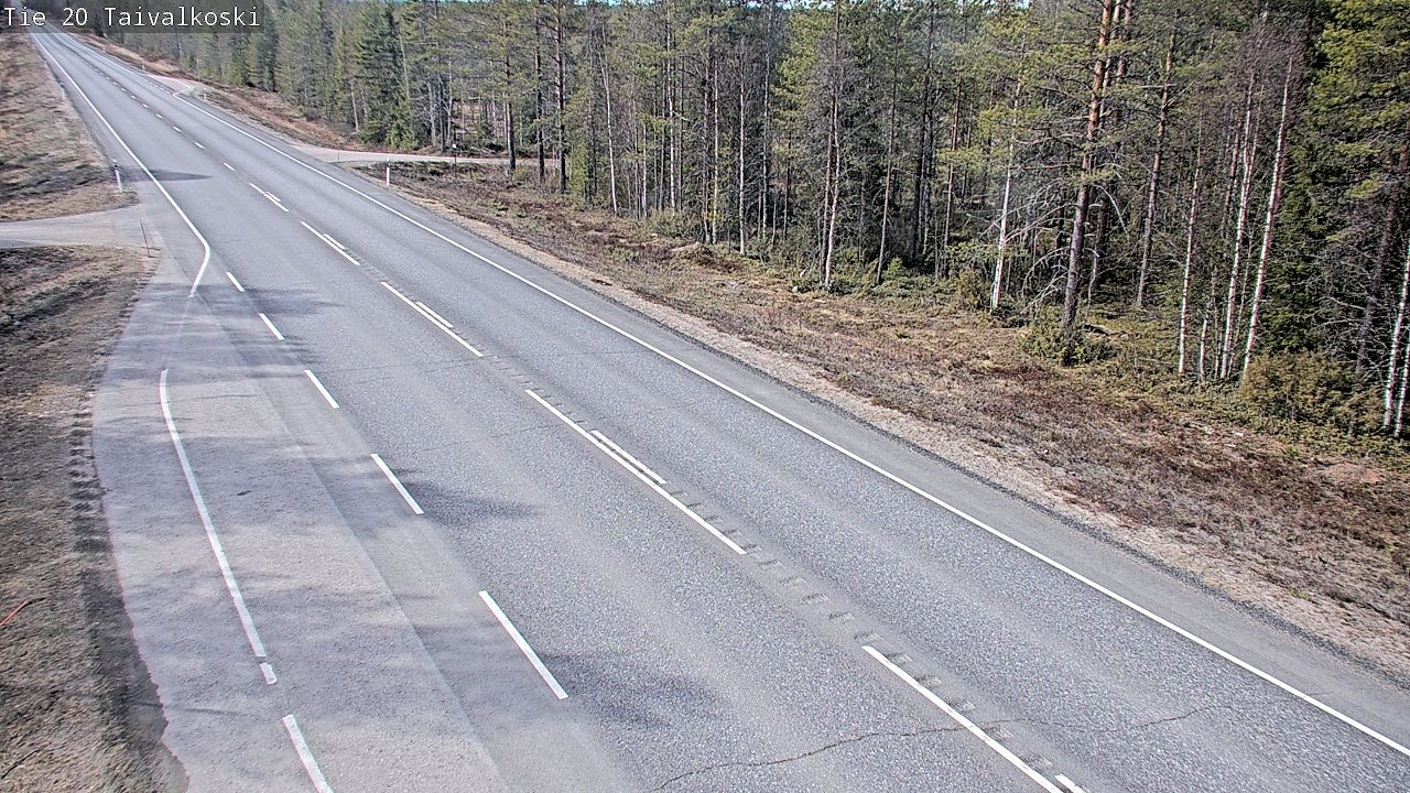 Weather Camera Image Road 20 Taivalkoski, Taivalkoski, Pohjois-Pohjanmaa
