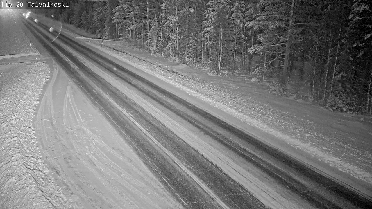 Weather Camera Image Väg 20 Taivalkoski, Taivalkoski, Pohjois-Pohjanmaa