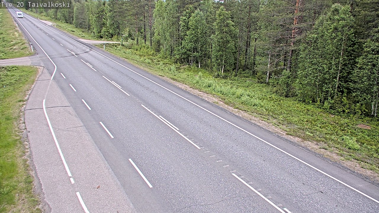 Weather Camera Image Väg 20 Taivalkoski, Taivalkoski, Pohjois-Pohjanmaa