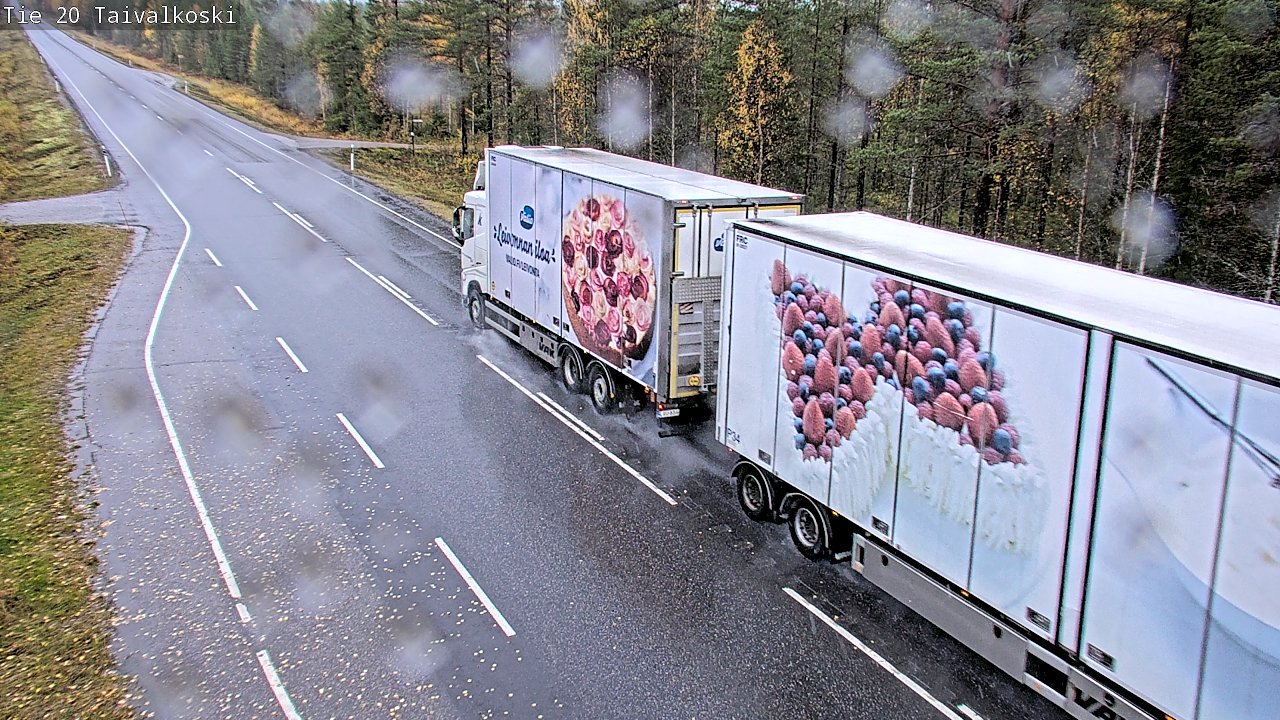 Weather Camera Image Väg 20 Taivalkoski, Taivalkoski, Pohjois-Pohjanmaa