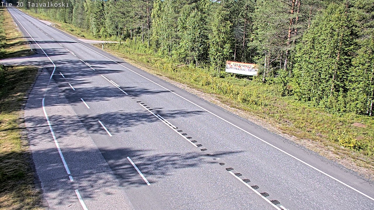 Weather Camera Image Road 20 Taivalkoski, Taivalkoski, Pohjois-Pohjanmaa