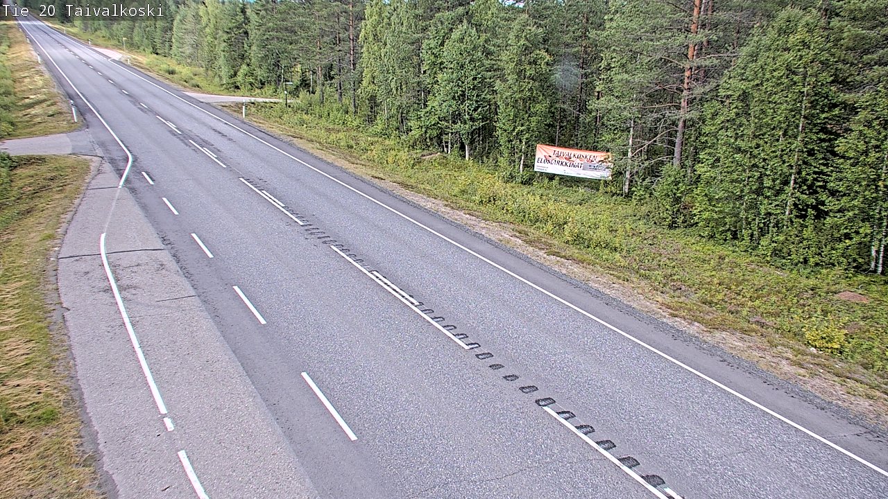 Weather Camera Image Road 20 Taivalkoski, Taivalkoski, Pohjois-Pohjanmaa
