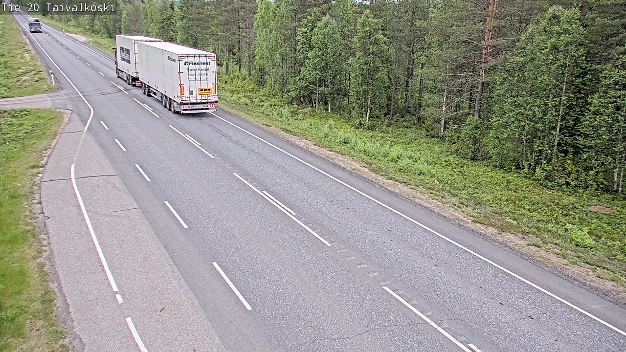 Weather Camera Image Väg 20 Taivalkoski, Taivalkoski, Pohjois-Pohjanmaa