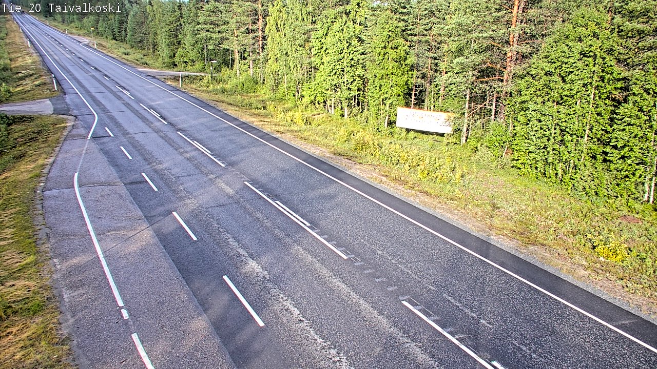 Weather Camera Image Road 20 Taivalkoski, Taivalkoski, Pohjois-Pohjanmaa
