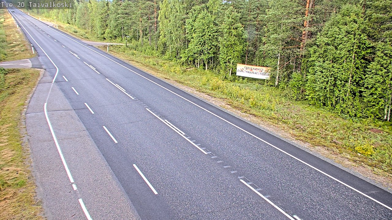 Weather Camera Image Road 20 Taivalkoski, Taivalkoski, Pohjois-Pohjanmaa