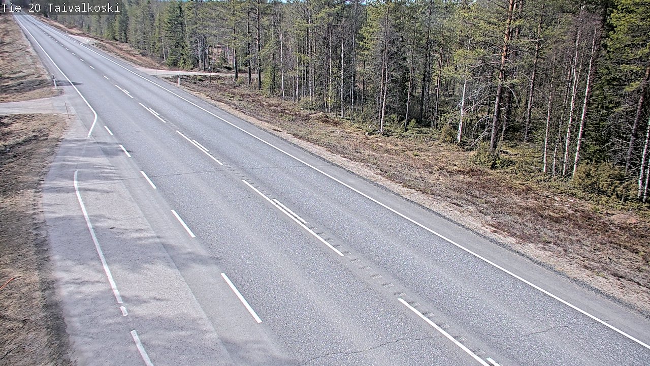 Weather Camera Image Väg 20 Taivalkoski, Taivalkoski, Pohjois-Pohjanmaa