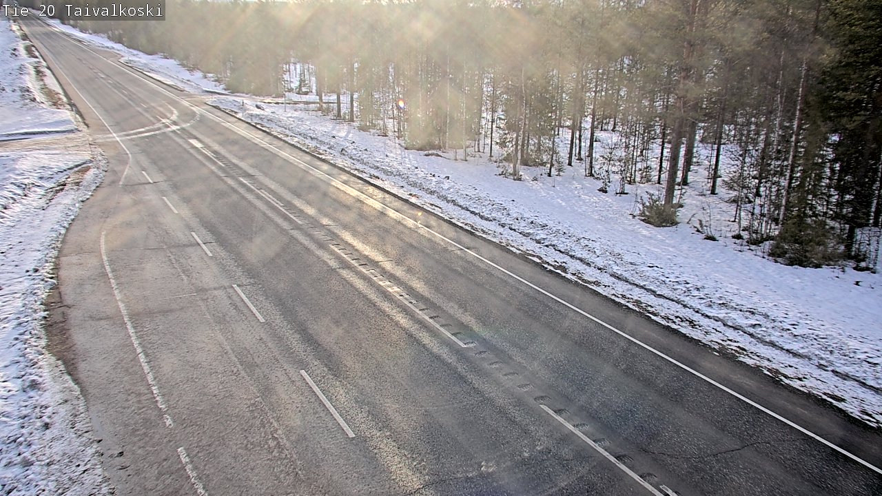 Weather Camera Image Väg 20 Taivalkoski, Taivalkoski, Pohjois-Pohjanmaa