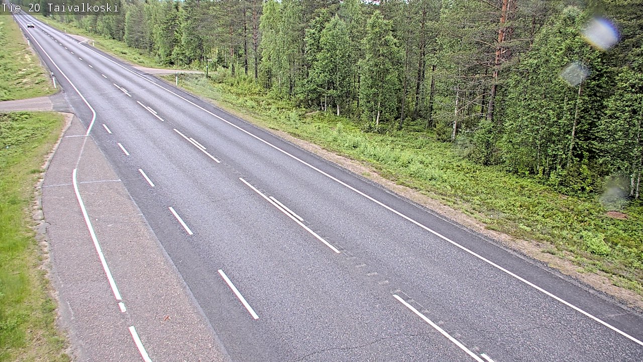 Weather Camera Image Väg 20 Taivalkoski, Taivalkoski, Pohjois-Pohjanmaa
