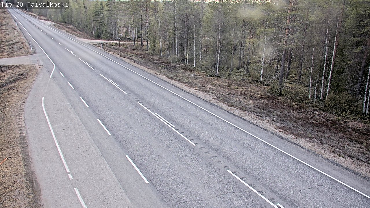 Weather Camera Image Road 20 Taivalkoski, Taivalkoski, Pohjois-Pohjanmaa