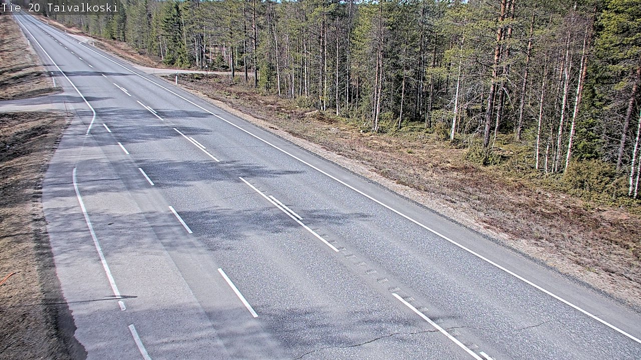 Weather Camera Image Road 20 Taivalkoski, Taivalkoski, Pohjois-Pohjanmaa