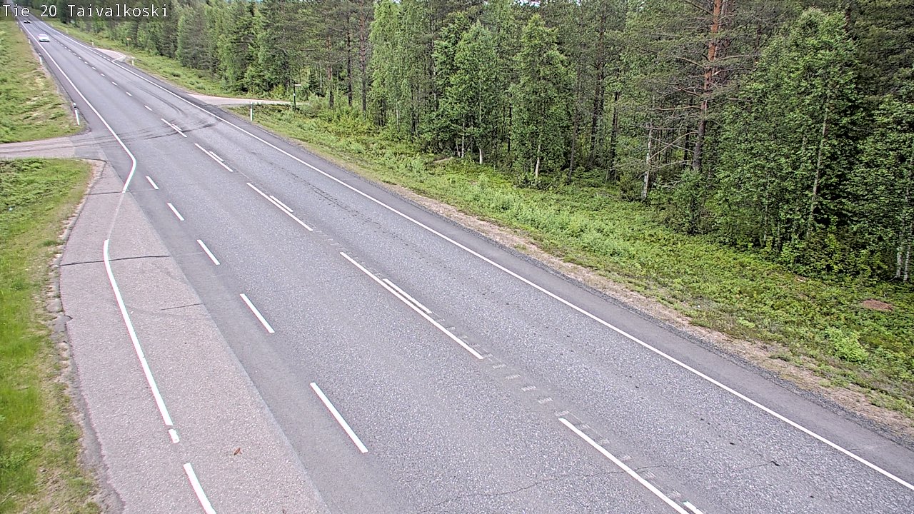 Weather Camera Image Väg 20 Taivalkoski, Taivalkoski, Pohjois-Pohjanmaa