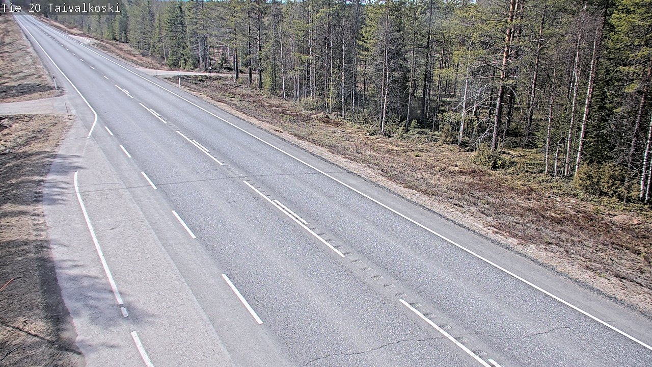 Weather Camera Image Road 20 Taivalkoski, Taivalkoski, Pohjois-Pohjanmaa