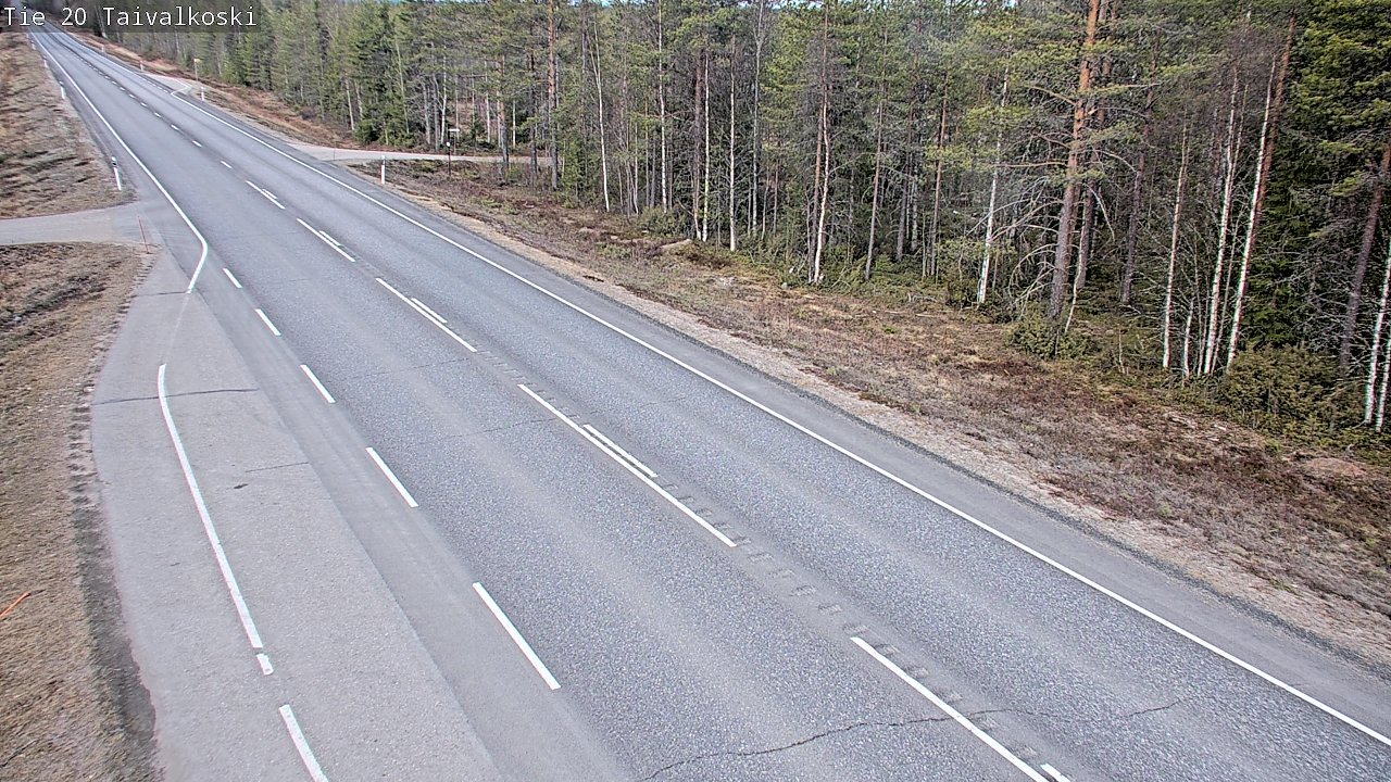 Weather Camera Image Väg 20 Taivalkoski, Taivalkoski, Pohjois-Pohjanmaa