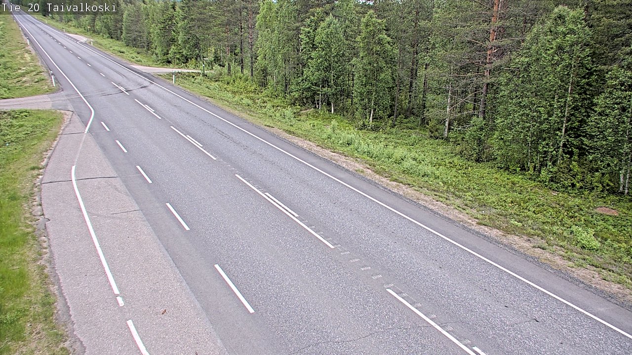 Weather Camera Image Väg 20 Taivalkoski, Taivalkoski, Pohjois-Pohjanmaa